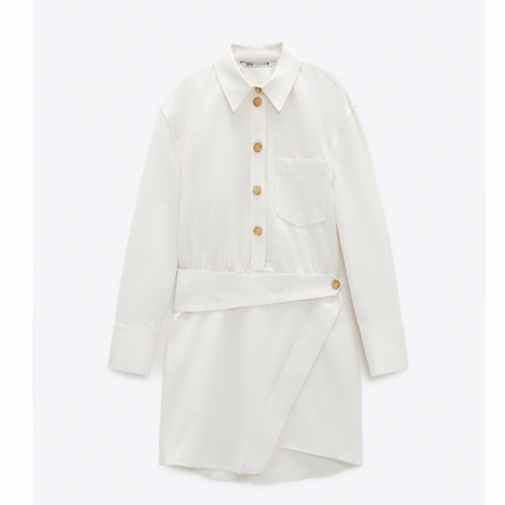 Zara Cream Shirt Dress